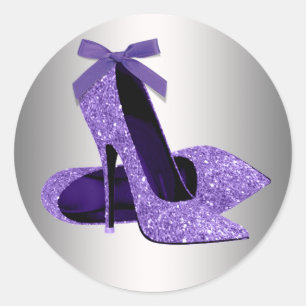 Autocollants pour chaussures à talons hauts violet