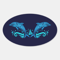 Autocollants pour dauphins tribaux