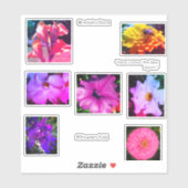 Autocollants pour enfants à fleurs (Feuille)