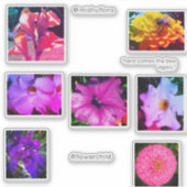 Autocollants pour enfants à fleurs (Devant)