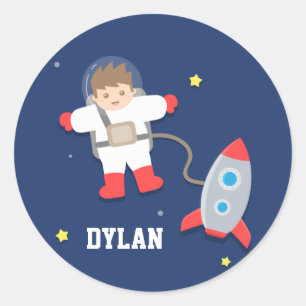 Autocollants pour enfants d'astronaute de vaisseau