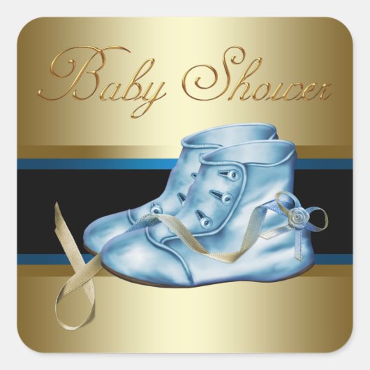 Autocollants pour fête de bébé garçon chaussures b (Devant)