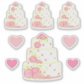 Autocollants pour gâteau de mariage (Devant)