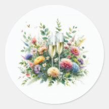 Autocollants pour Jardin de Champagne Floral