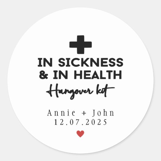 Autocollants pour kit de gueule de bois (Devant)