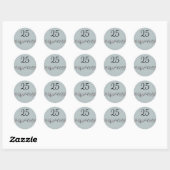 Autocollants pour les 25 ans de mariage (Feuille)