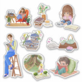 Autocollants pour les amateurs de livres (Devant)