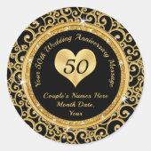 Autocollants pour les Faveurs du 50e Anniversaire, (Devant)