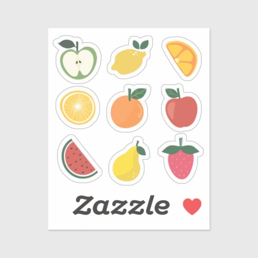 Autocollants pour planificateur de petits fruits (Feuille)