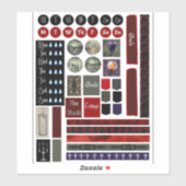 Autocollants pour planner gothique (Feuille)