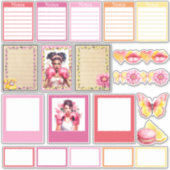 Autocollants pour planner Set 2 Lemonade Rose (Devant)