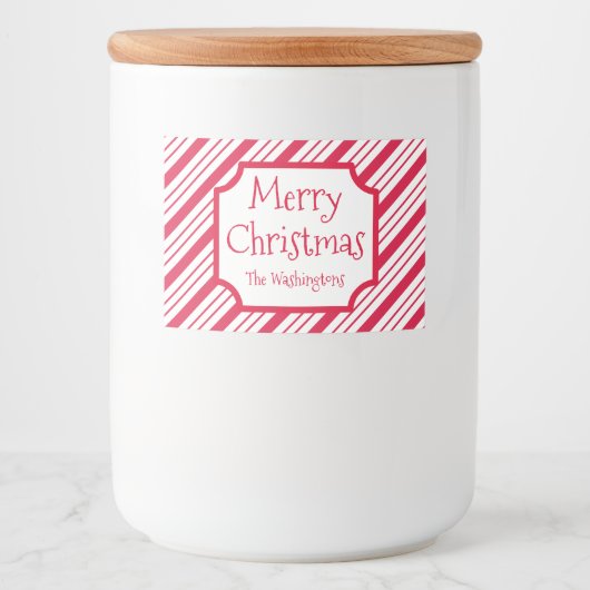 Autocollants pour pot de Noël à la menthe poivrée (Devant)