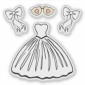 Autocollants pour robe de mariée  (Devant)