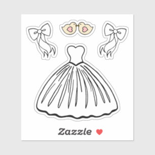Autocollants pour robe de mariée