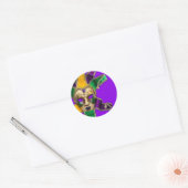 Autocollants pour Soirée Masquée Vert Violet Or (Enveloppe)
