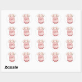 Autocollants pour vêtements bébé rose (Feuille)