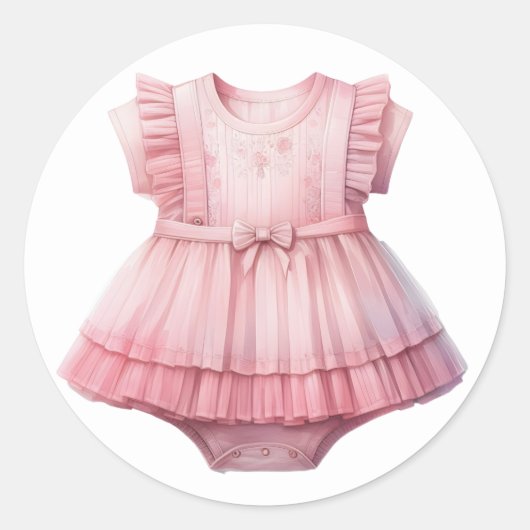Autocollants pour vêtements de bébé rose (Devant)