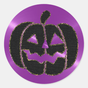 Autocollants pourpres et noirs de Halloween de
