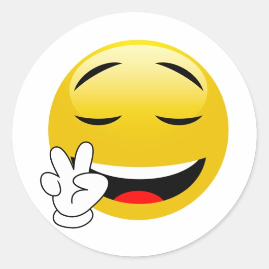 Autocollants pratiques d'Emoji de signe de paix (Devant)