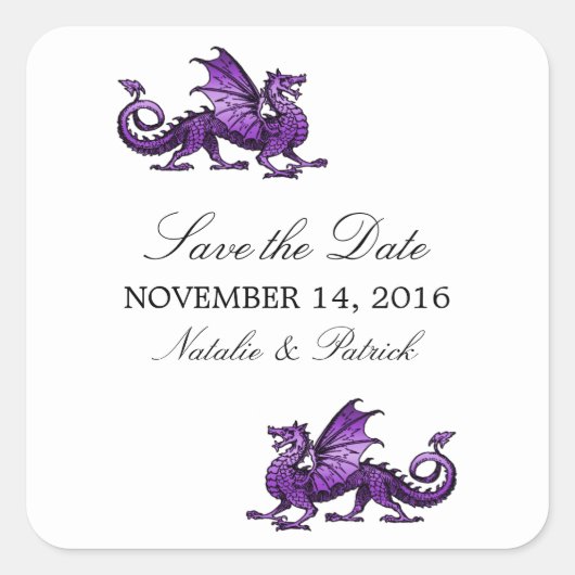 Autocollants Purple Dragon Save the Date (Devant)