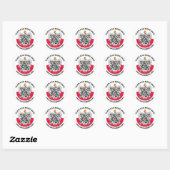 Autocollants QR Code Modernes Pologne, Drapeau Pol (Feuille)