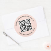 Autocollants QR Code Rond de 3 Pouces Entreprise P (Enveloppe)