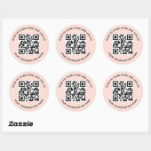 Autocollants QR Code Rond de 3 Pouces Entreprise P (Feuille)