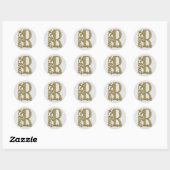 autocollants R initiaux monogramme (Feuille)