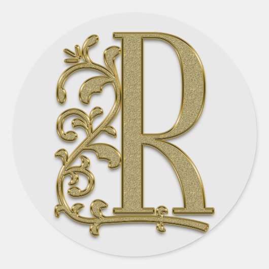 autocollants R initiaux monogramme (Devant)