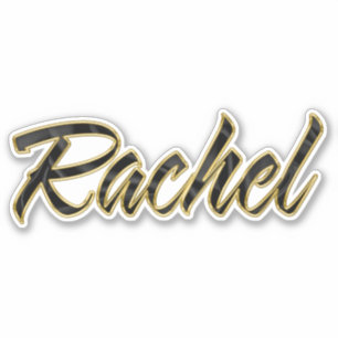 Autocollants Rachel Black Gold Lettering