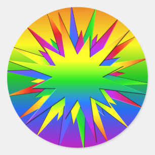Autocollants Rainbow Burst