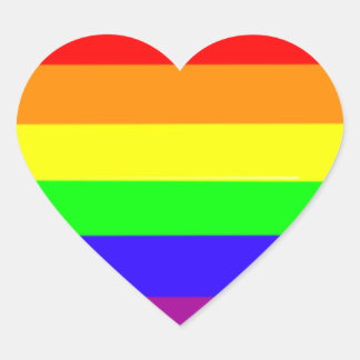 Autocollants Rainbow Heart
