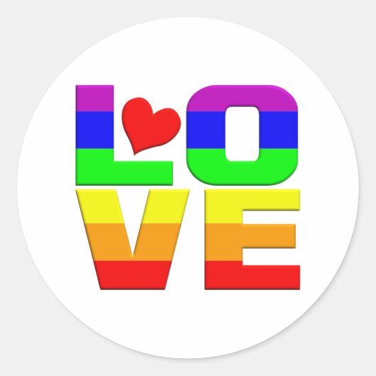 Autocollants Rainbow Love (Devant)