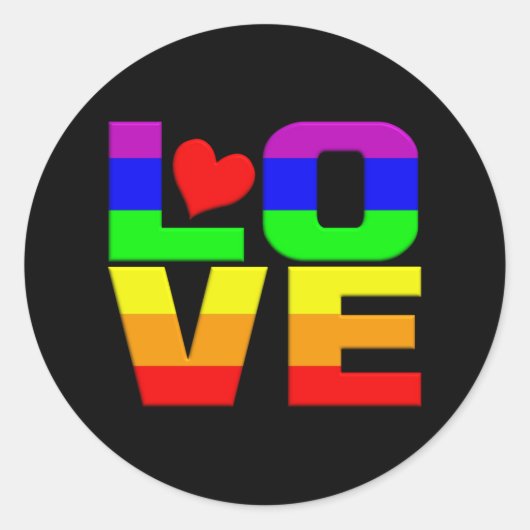 Autocollants Rainbow Love (Devant)