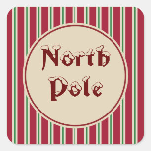 Autocollants rayés de Pôle Nord