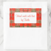 AUTOCOLLANTS RECTANGLE "FAIT MAIN" TARTAN SCOTT RO (Sac)