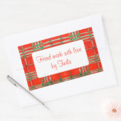AUTOCOLLANTS RECTANGLE "FAIT MAIN" TARTAN SCOTT RO (Enveloppe)