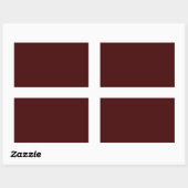 Autocollants Rectangle Marron Brûlé Uni (Feuille)