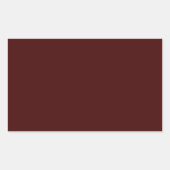 Autocollants Rectangle Marron Brûlé Uni (Devant)