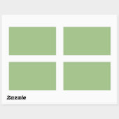 Autocollants Rectangle Vert Sauge Uni (Feuille)