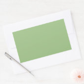 Autocollants Rectangle Vert Sauge Uni (Enveloppe)