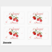 Autocollants rectangulaires Cherry Stems (Feuille)
