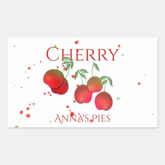 Autocollants rectangulaires Cherry Stems (Devant)