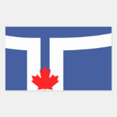 Autocollants rectangulaires du drapeau de Toronto, (Devant)