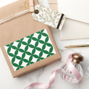 Autocollants rectangulaires Green Shippo