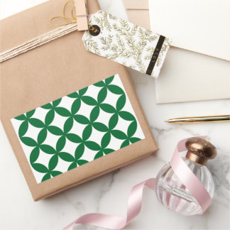 Autocollants rectangulaires Green Shippo