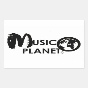 AUTOCOLLANTS RECTANGULAIRES MUSIC PLANET