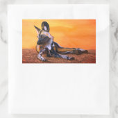 Autocollants rectangulaires pour chien sauvage afr (Sac)