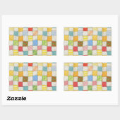 Autocollants rectangulaires pour patchwork fou (Feuille)