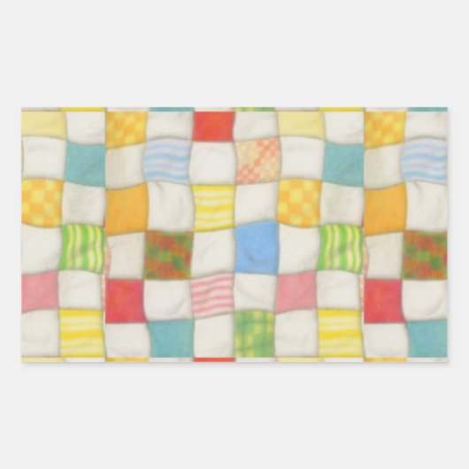 Autocollants rectangulaires pour patchwork fou (Devant)